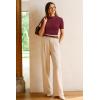 image:imageArachampCloz Womens Wool Blend Spring Seamless Rip Resistant Tops Opaque Business Casual ShirtsDark Red