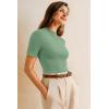 image:imageArachampCloz Womens Wool Blend Spring Seamless Rip Resistant Tops Opaque Business Casual ShirtsSage Green