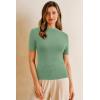 image:imageArachampCloz Womens Wool Blend Spring Seamless Rip Resistant Tops Opaque Business Casual ShirtsSage Green