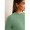 image:imageArachampCloz Womens Wool Blend Spring Seamless Rip Resistant Tops Opaque Business Casual ShirtsSage Green