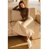 image:imageArachampCloz Womens Wool Blend Wide Elastic Band ALine Pleated Flowy Long Skirts 2025Apricot