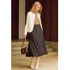 image:imageArachampCloz Womens Wool Blend Wide Elastic Band ALine Pleated Flowy Long Skirts 2025Coffee