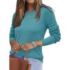image:imageArachampCloz Womens Wool Blend Classic Crew Neck Casual Fall SweatersAlake Blue