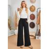 image:imageArachampCloz Womens 2025 Spring Sweater Pants Wide Leg Elastic High Waist Cute Casual Flowy Lounge Winter Knit Trousers PocketsBlack