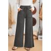 image:imageArachampCloz Womens 2025 Spring Sweater Pants Wide Leg Elastic High Waist Cute Casual Flowy Lounge Winter Knit Trousers PocketsDark Grey