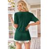 image:imageArachampCloz Womens Lightweight Fall Sweater Tops Casual Short Sleeve Blouses ShirtsAzgreen 02