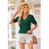 image:imageArachampCloz Womens Lightweight Fall Sweater Tops Casual Short Sleeve Blouses ShirtsAzgreen 02
