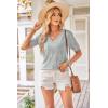 image:imageArachampCloz Womens Lightweight Fall Sweater Tops Casual Short Sleeve Blouses ShirtsAzlight Grey