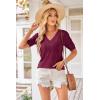 image:imageArachampCloz Womens Lightweight Fall Sweater Tops Casual Short Sleeve Blouses ShirtsAzwine