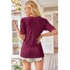 image:imageArachampCloz Womens Lightweight Fall Sweater Tops Casual Short Sleeve Blouses ShirtsAzwine