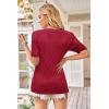 image:imageArachampCloz Womens Lightweight Fall Sweater Tops Casual Short Sleeve Blouses ShirtsBred