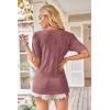 image:imageArachampCloz Womens Lightweight Fall Sweater Tops Casual Short Sleeve Blouses ShirtsDusty Rose