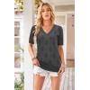 image:imageArachampCloz Womens Lightweight Fall Sweater Tops Casual Short Sleeve Blouses ShirtsHeather Grey