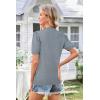 image:imageArachampCloz Womens Summer Fall Lightweight Tops Short Sleeve Dressy BlouseGreyblue Bow