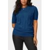 image:imageArachampCloz Womens Summer Fall Lightweight Tops Short Sleeve Dressy BlouseLake Blue