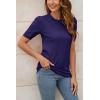 image:imageArachampCloz Womens Summer Fall Lightweight Tops Short Sleeve Dressy BlouseNavy