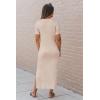 image:imageArachampCloz Womens Wool Blend Lightweight Spring Casual T Shirts Maxi Dress 2026Apricot