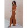 image:imageArachampCloz Womens Wool Blend Lightweight Spring Casual T Shirts Maxi Dress 2026Caramel