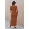 image:imageArachampCloz Womens Wool Blend Lightweight Spring Casual T Shirts Maxi Dress 2026Caramel