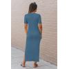 image:imageArachampCloz Womens Wool Blend Lightweight Spring Casual T Shirts Maxi Dress 2026Dusty Blue