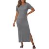 image:imageArachampCloz Womens Wool Blend Lightweight Spring Casual T Shirts Maxi Dress 2026Gray
