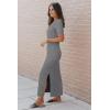 image:imageArachampCloz Womens Wool Blend Lightweight Spring Casual T Shirts Maxi Dress 2026Gray