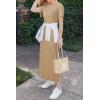 image:imageArachampCloz Womens Wool Blend Lightweight Spring Casual T Shirts Maxi Dress 2026Kahki