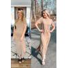 image:imageArachampCloz Womens Wool Blend Lightweight Spring Casual T Shirts Maxi Dress 2026Kahki