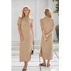 image:imageArachampCloz Womens Wool Blend Lightweight Spring Casual T Shirts Maxi Dress 2026Kahki