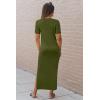 image:imageArachampCloz Womens Wool Blend Lightweight Spring Casual T Shirts Maxi Dress 2026Olive Green