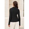 image:imageArachampCloz Womens Wool Blend Polo Sweater Shirt Business Casual Slim Fitted Fall Tops 2025Black