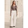 image:imageArachampCloz Womens Wool Blend Polo Sweater Shirt Business Casual Slim Fitted Fall Tops 2025Coffee