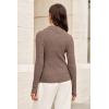 image:imageArachampCloz Womens Wool Blend Polo Sweater Shirt Business Casual Slim Fitted Fall Tops 2025Coffee