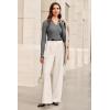 image:imageArachampCloz Womens Wool Blend Polo Sweater Shirt Business Casual Slim Fitted Fall Tops 2025Gray