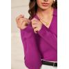 image:imageArachampCloz Womens Wool Blend Polo Sweater Shirt Business Casual Slim Fitted Fall Tops 2025Rose
