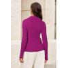 image:imageArachampCloz Womens Wool Blend Polo Sweater Shirt Business Casual Slim Fitted Fall Tops 2025Rose