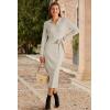image:imageArachampCloz Womens Wool Blend Side Slit Polo Sweater Dresses 2025 Fall Business Casual OutfitsApricot
