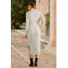 image:imageArachampCloz Womens Wool Blend Side Slit Polo Sweater Dresses 2025 Fall Business Casual OutfitsApricot