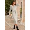 image:imageArachampCloz Womens Wool Blend Side Slit Polo Sweater Dresses 2025 Fall Business Casual OutfitsApricot
