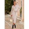image:imageArachampCloz Womens Wool Blend Side Slit Polo Sweater Dresses 2025 Fall Business Casual OutfitsBeige