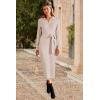 image:imageArachampCloz Womens Wool Blend Side Slit Polo Sweater Dresses 2025 Fall Business Casual OutfitsBeige