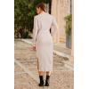 image:imageArachampCloz Womens Wool Blend Side Slit Polo Sweater Dresses 2025 Fall Business Casual OutfitsBeige
