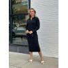 image:imageArachampCloz Womens Wool Blend Side Slit Polo Sweater Dresses 2025 Fall Business Casual OutfitsBlack