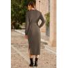image:imageArachampCloz Womens Wool Blend Side Slit Polo Sweater Dresses 2025 Fall Business Casual OutfitsBrown Coffee