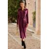 image:imageArachampCloz Womens Wool Blend Side Slit Polo Sweater Dresses 2025 Fall Business Casual OutfitsBurgundy