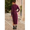 image:imageArachampCloz Womens Wool Blend Side Slit Polo Sweater Dresses 2025 Fall Business Casual OutfitsBurgundy