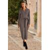 image:imageArachampCloz Womens Wool Blend Side Slit Polo Sweater Dresses 2025 Fall Business Casual OutfitsCoffee