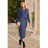 image:imageArachampCloz Womens Wool Blend Side Slit Polo Sweater Dresses 2025 Fall Business Casual OutfitsDark Blue