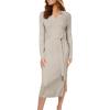 image:imageArachampCloz Womens Wool Blend Side Slit Polo Sweater Dresses 2025 Fall Business Casual OutfitsApricot