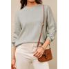 image:imageArachampCloz Womens 100 Cotton Sweaters Spring Summer Casual Relaxed Fit Cozy Sweatshirt Tops 2026Beige Grey Heather